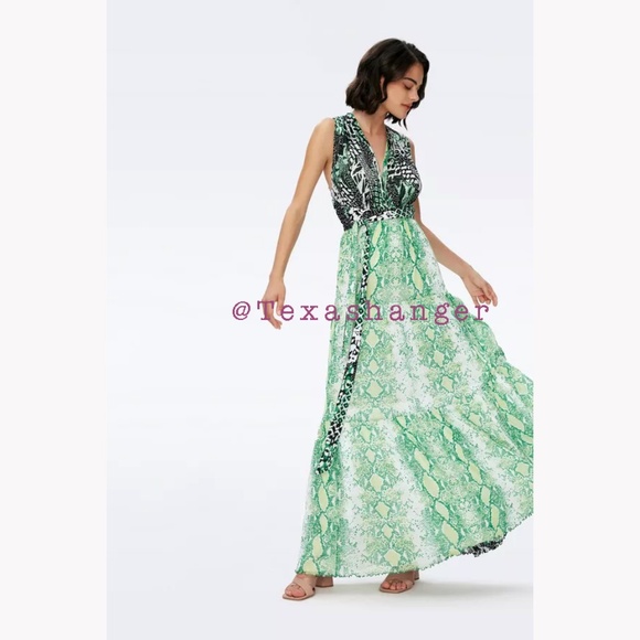 NWT Diane Von Furstenburg Drew Reversible Mesh Wrap Dress S Small - Picture 1 of 16
